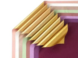 Pack 20 papel coreano liso y dorado